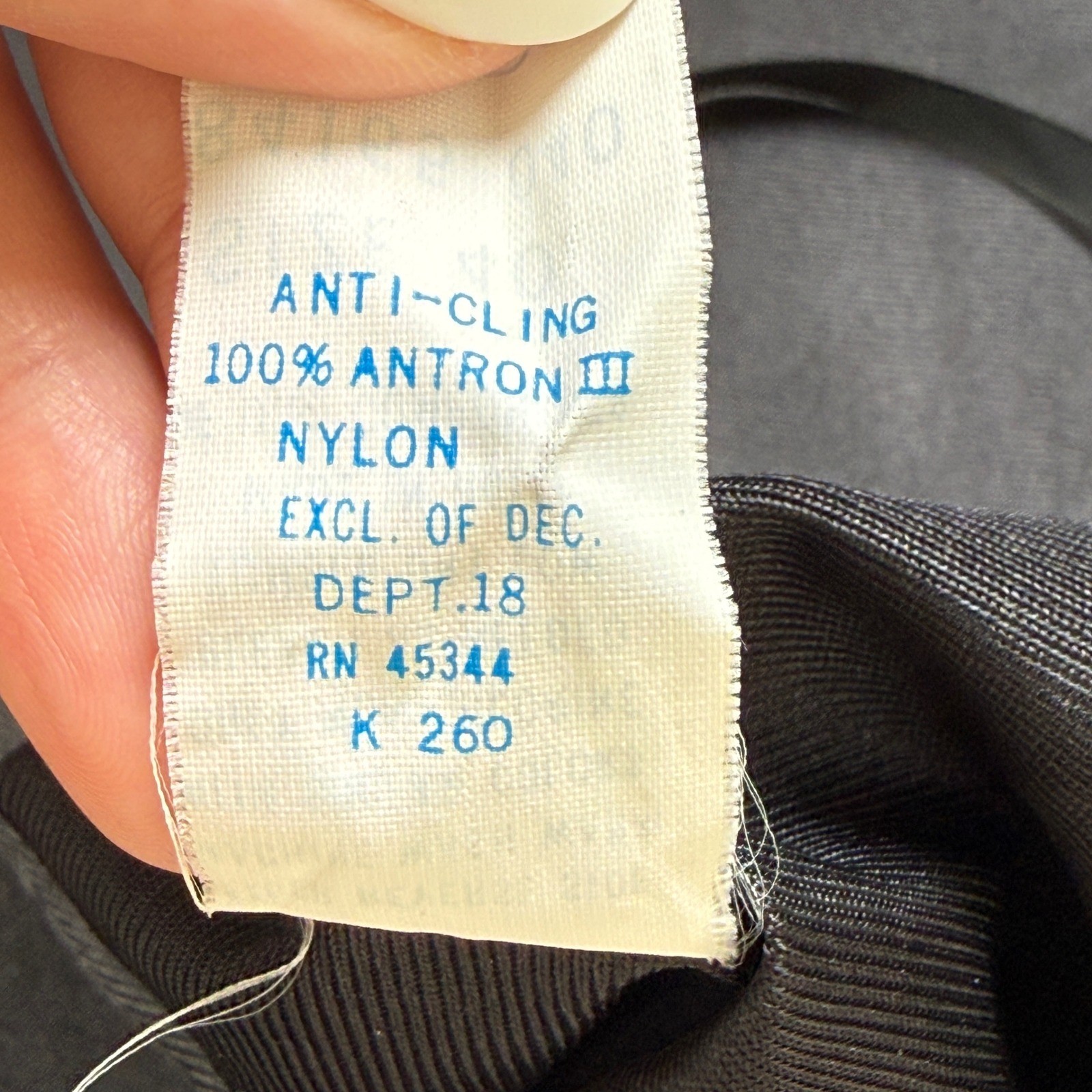 Vintage 70s 80s Sears Black Full Slip Dress Antron III Nylon Size 40 Large Retro