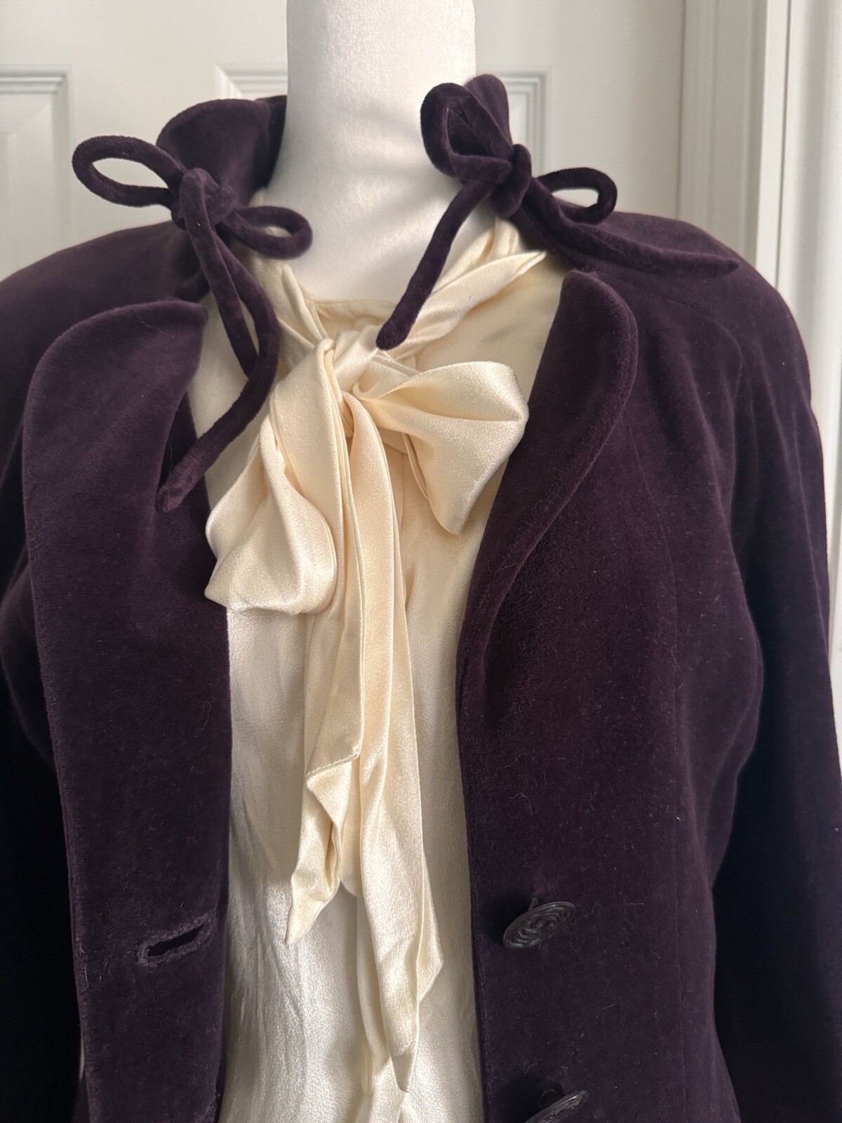 Vintage Chloe Velvet Jacket Purple Rare Find SM