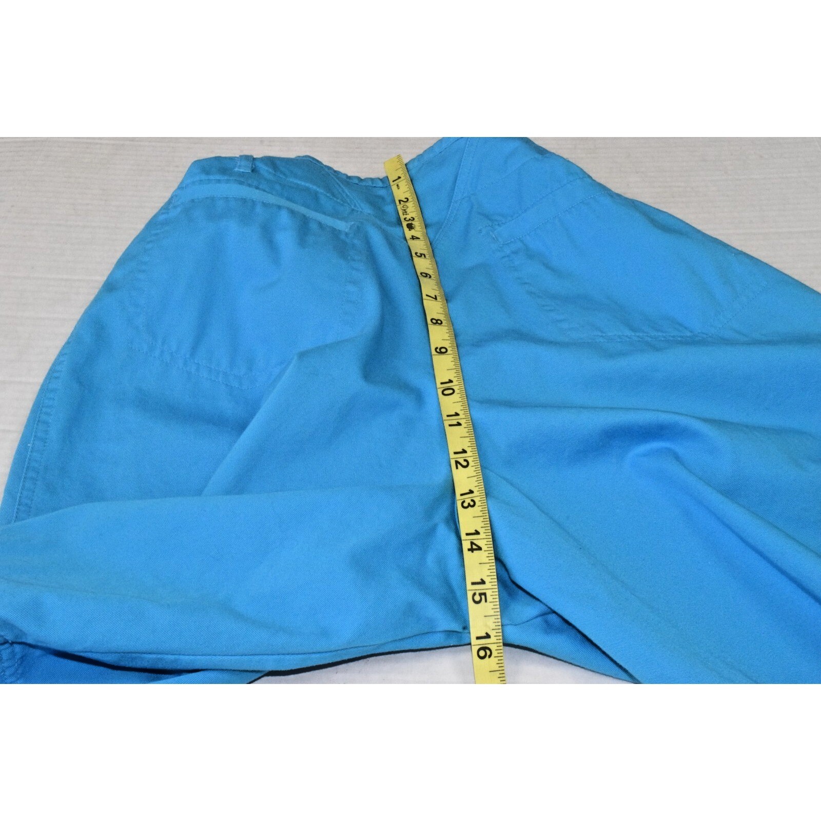 Vintage Shorts Sportables Size 6 90s Sky Blue Ultra High Waist Pleats Cotton