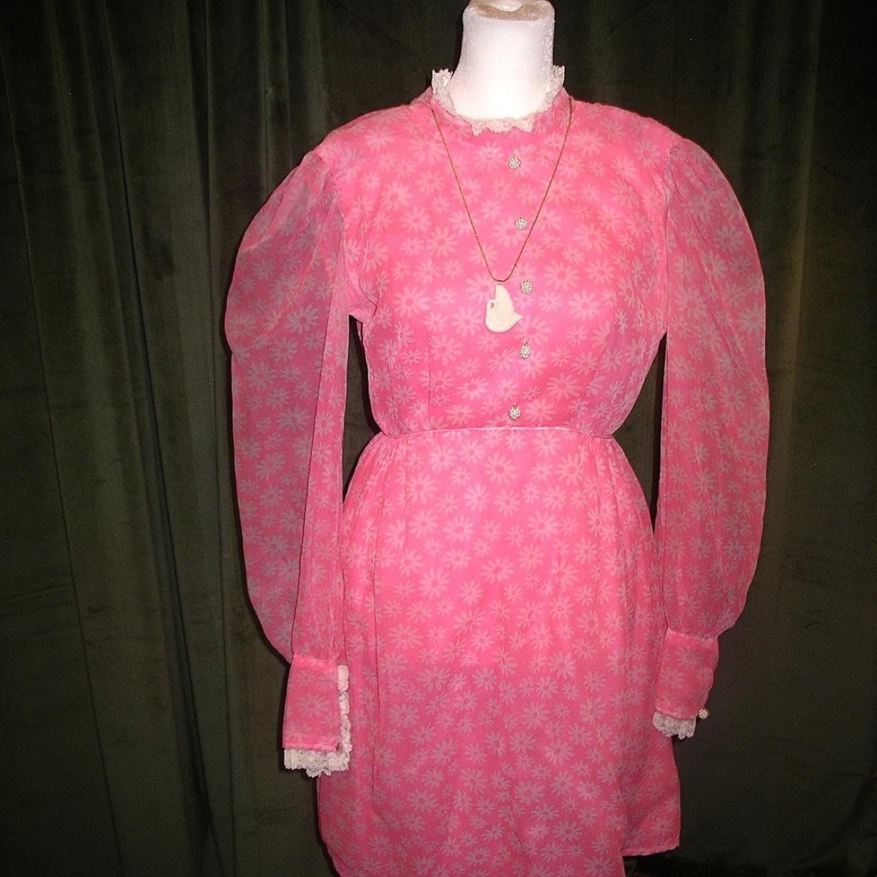 1960’s Hot Pink Floral Mod Dress