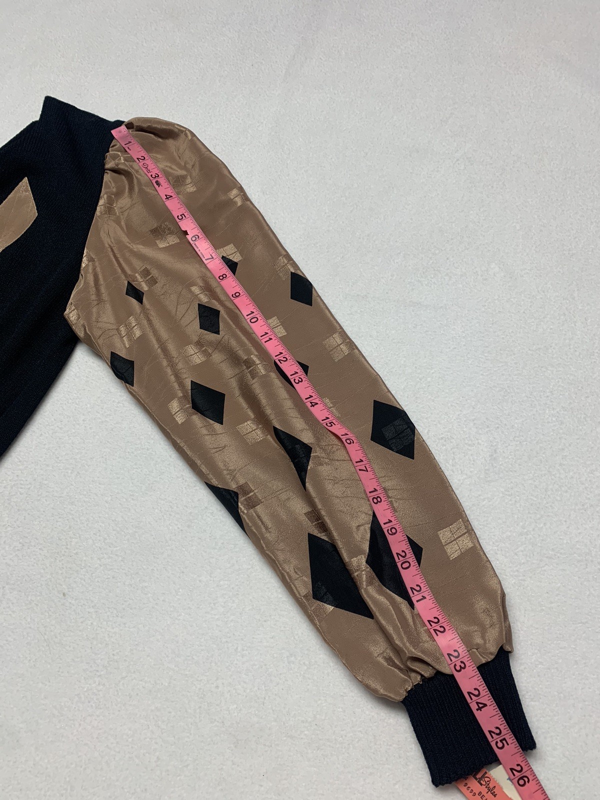 Vintage 80s NWT Two Piece Skirt Set Anthony Sicari Size 12-Black/Tan