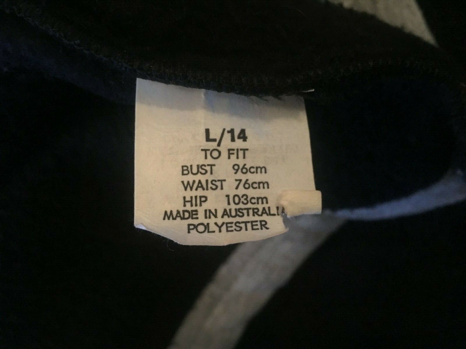 VINTAGE BLACK JUMPER BY E WEAR CLASSIC SIZE 14 LARGE MADE IN AUSTRALIA