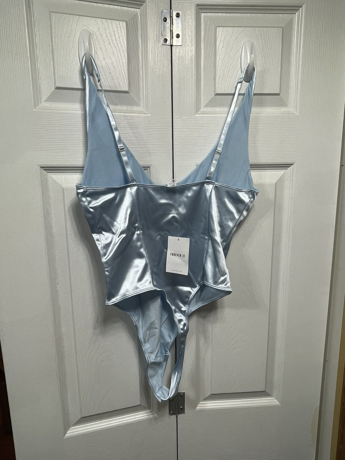 NWT S VINTAGE SATIN NYLON SECOND SKIN BODYSUIT THONG CAMI BODY CON BRA PANTIES