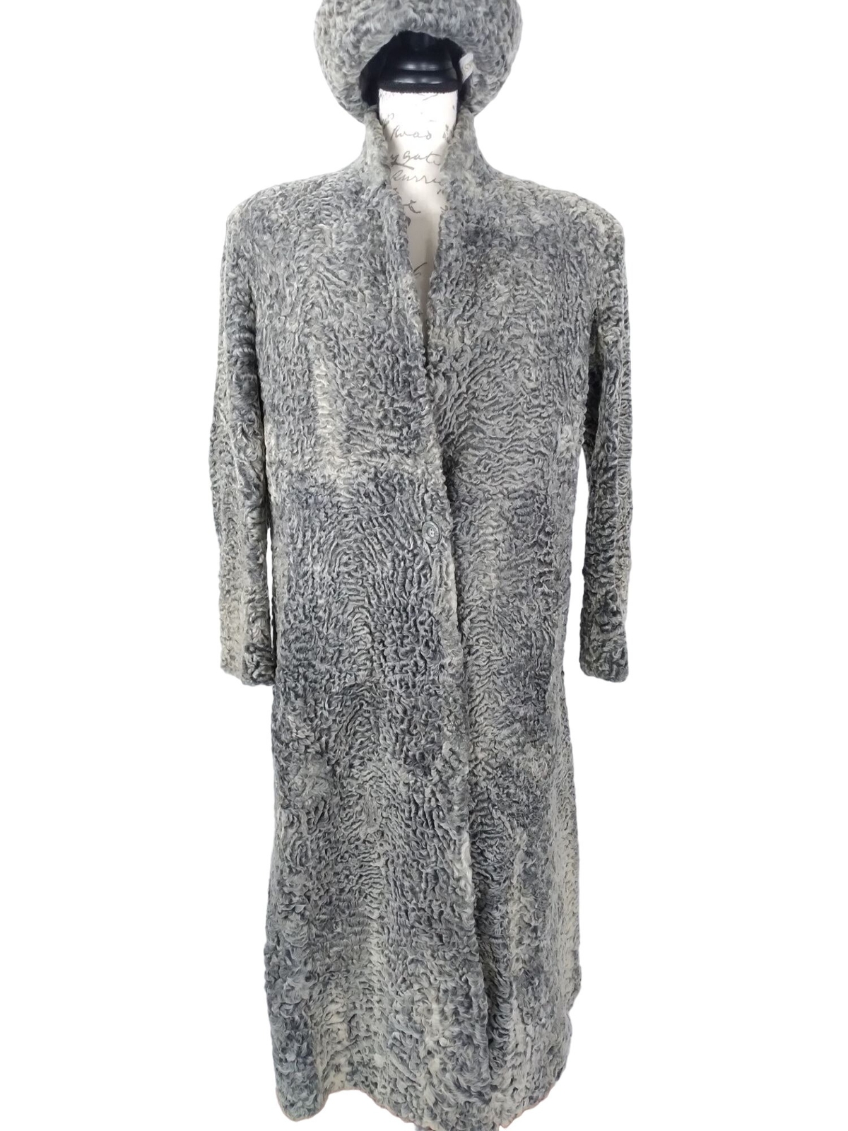 VTG CHLOE / SAKS-JANDEL Chevy Chase Persian Fur Coat w/Hat S/M measured