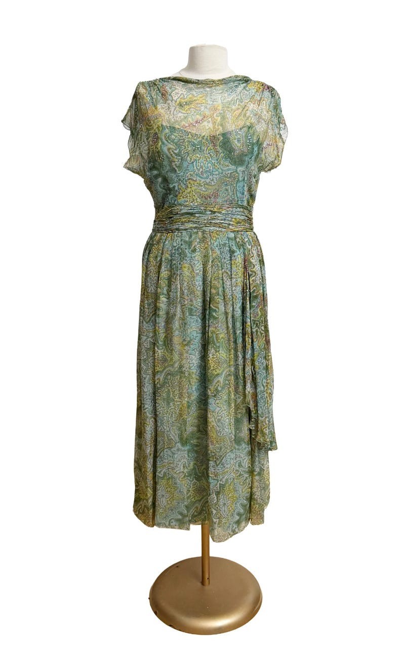 1960s Terry Allen Dress / 1960s Party Dress / 1960s Cocktail Dress / Size Large
