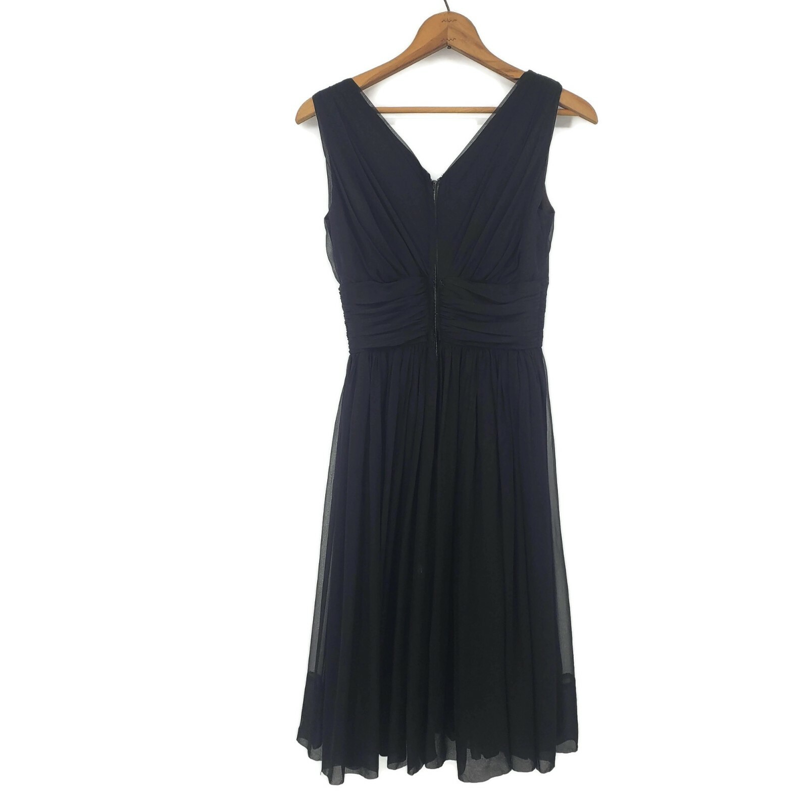 Vtg Murray Millman Black Dress Womens Size 11 LBD Cocktail Party Sheer Chiffon