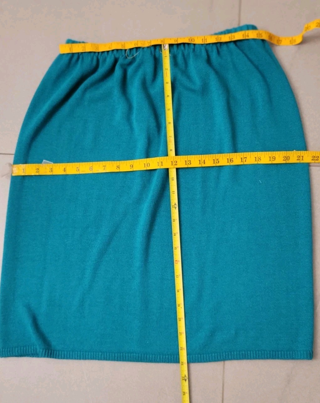 Knit Skirt Suit Lg 2pc Laura byAlyzia 70’s Teal Green Shoulder Pad USA Evc Vtg