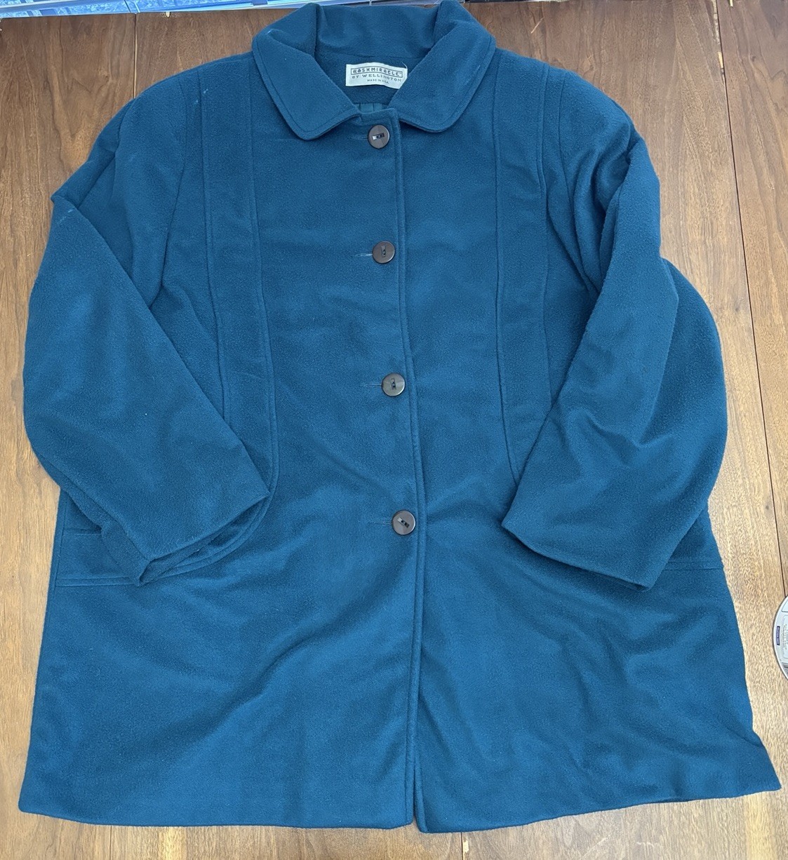 Vintage 60’s Wellington Plus Size Teal Coat Women’s Union Made