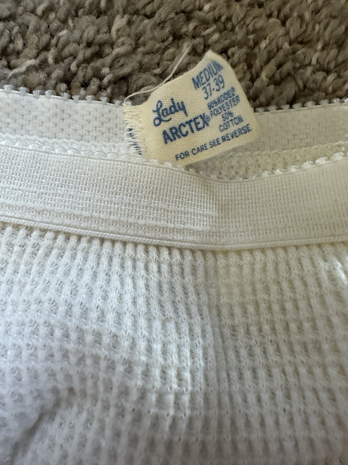 Vintage Lady Arctex Thermal Long Johns M Waffle Knit Base Layer USA Gorpcore Ski