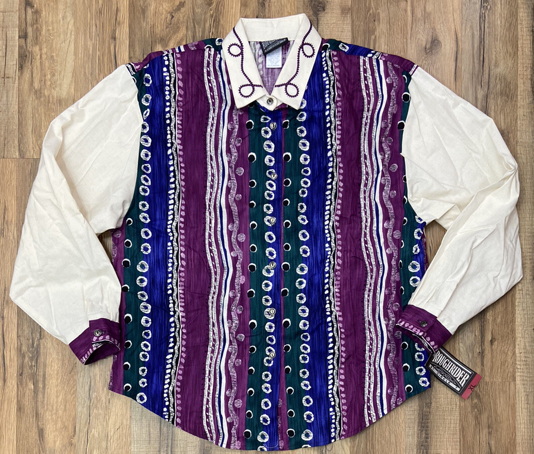 Vintage Rough Rider by Circle T Button Down Shirt NWT Women’s XL Western Rodeo