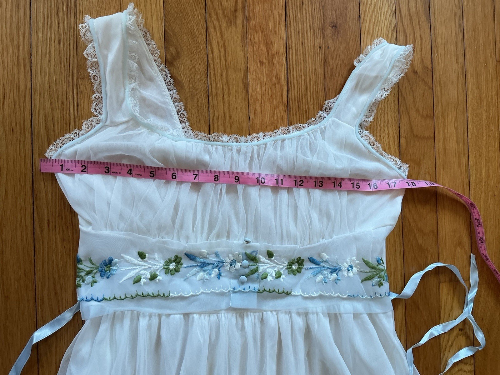 Vintage Miss Siren Negligee Chiffon Nylon Lace Babydoll Romantic Nightgown 36 S