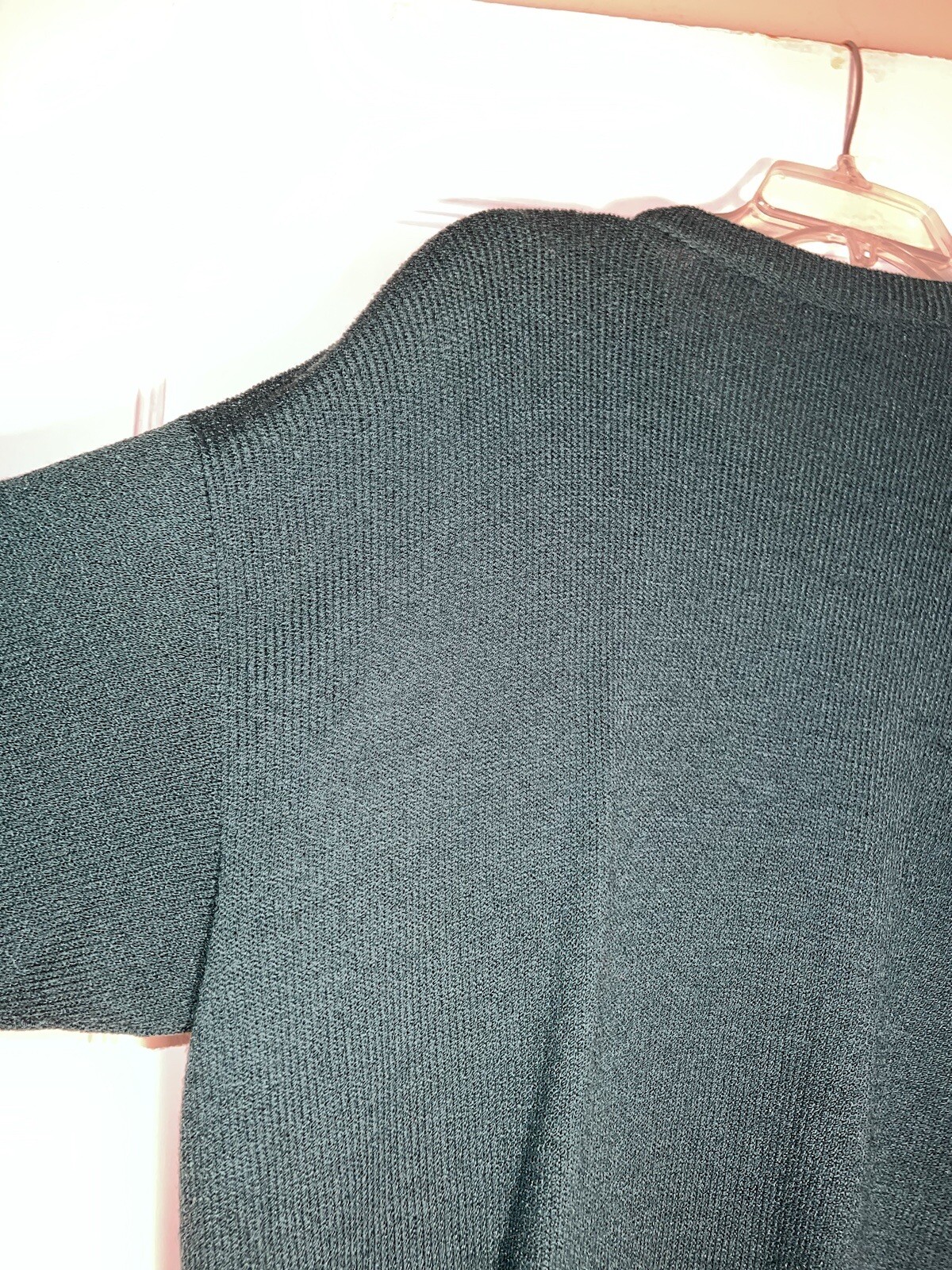 Helen Hsu Vintage Santana Knit Long Cardigan Sweater Green Size L. d50