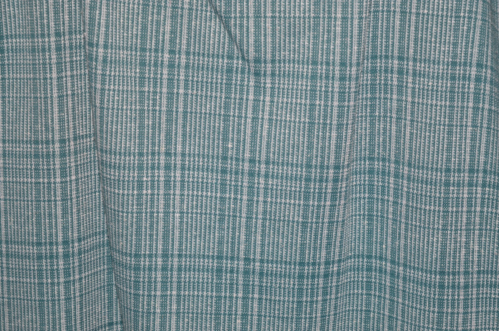 VTG LADY DEVON Green Cream Plaid Tweed Like Pleated Wool Skirt Size 34