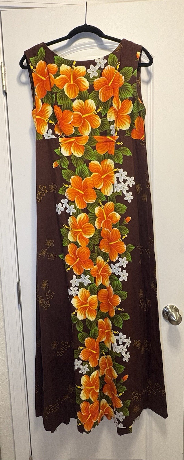 Vintage Ui-Maikai Hawaiian Maxi Dress XL Tropical Floral