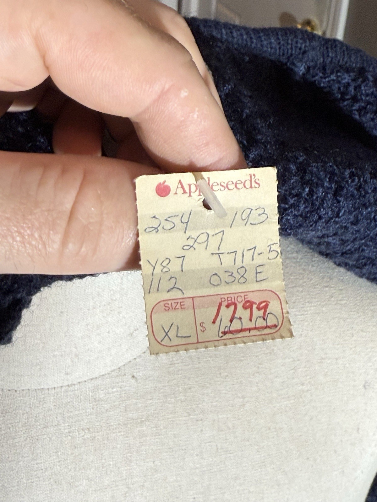 Tanner XL Acrylic Dark Blue Sweater (vintage New Old Stock)