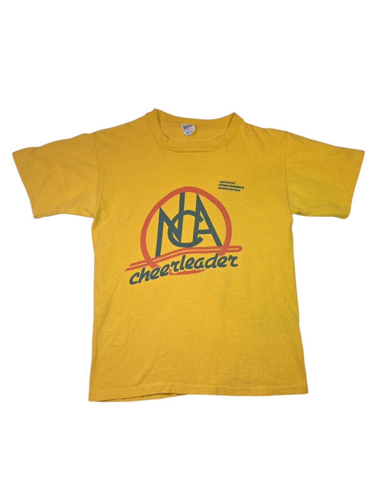 Vintage NCA Cheerleader Tee Medium Single Stitch Made USA National Cheer Assoc