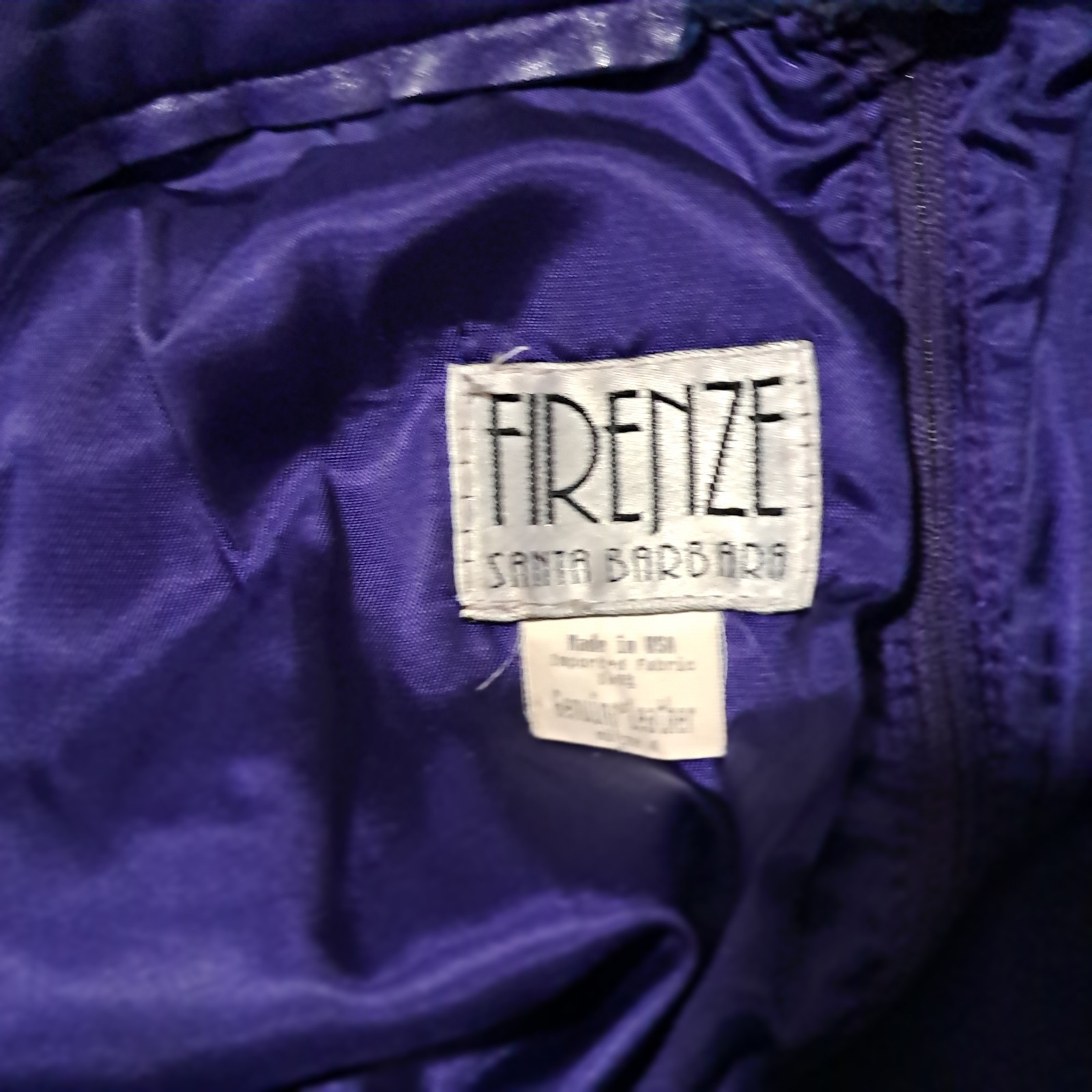 Firenze Santa Barbara Women’s Purple Leather Skirt 24″ Waist 20″ Hem