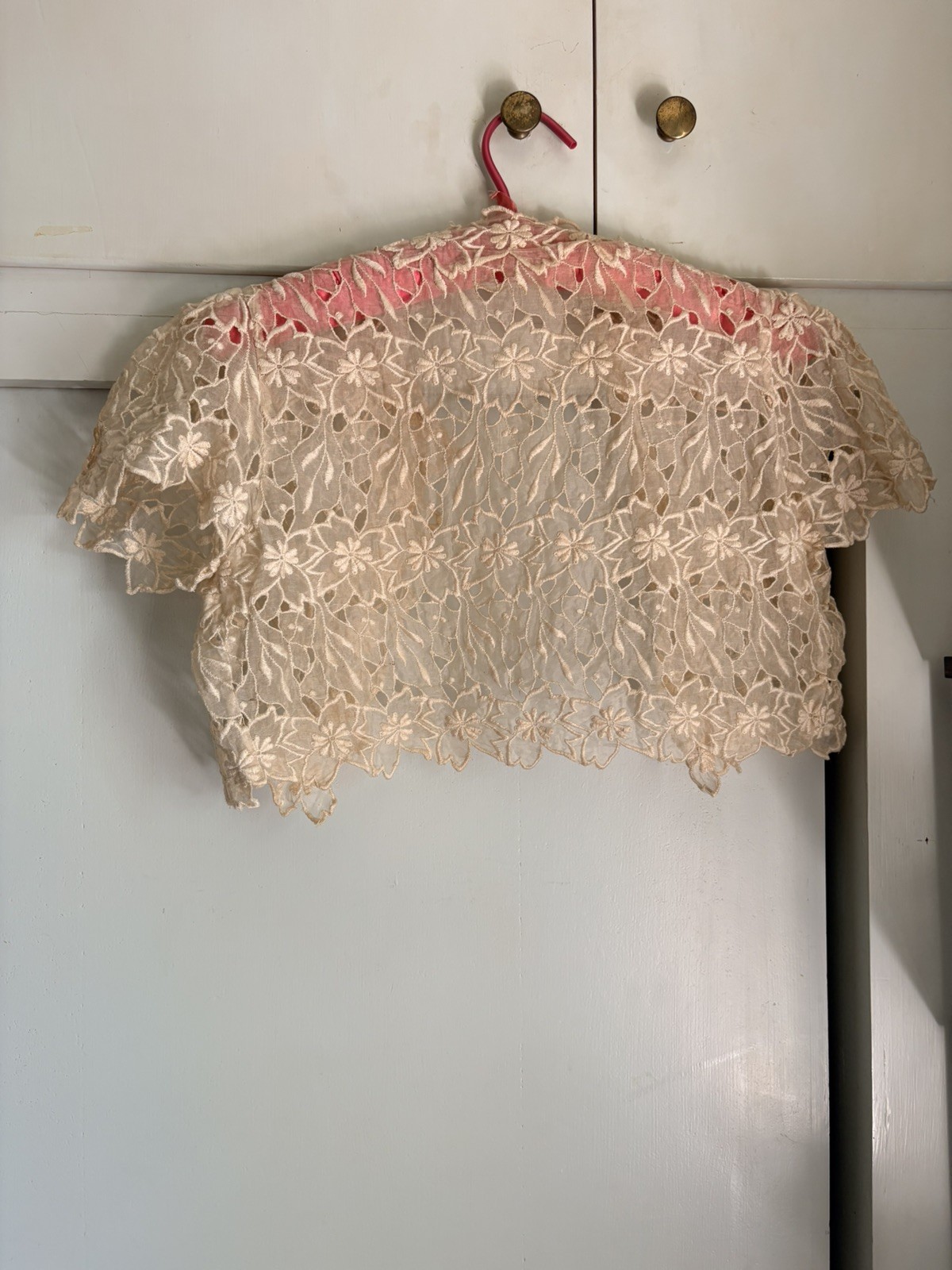 1930s 40’s Vintage Lace Cropped Bolero Jacket Size Small