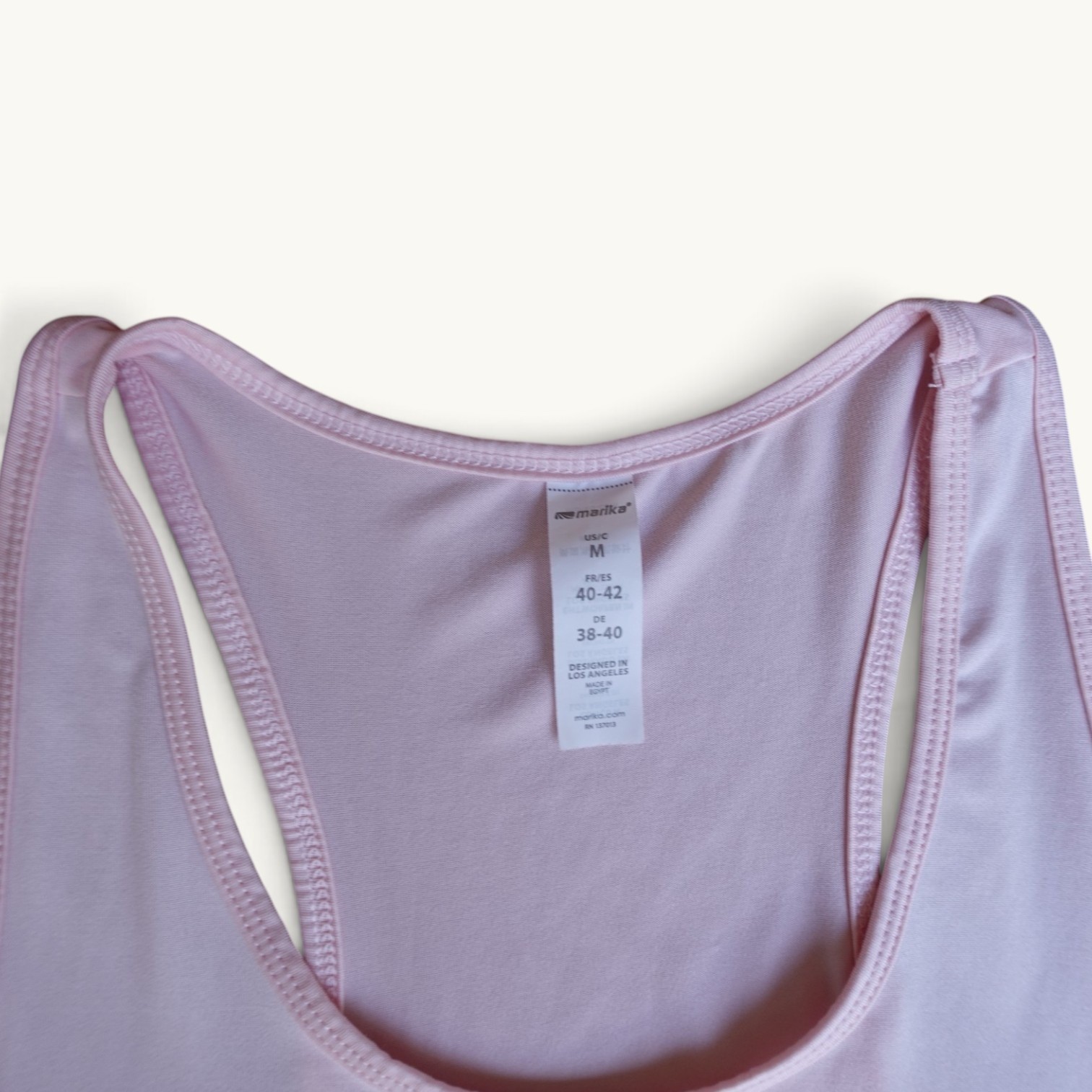 Marika Renata Tank Pink Racerback Dry Wik Athletic Top Size M MLT4689A