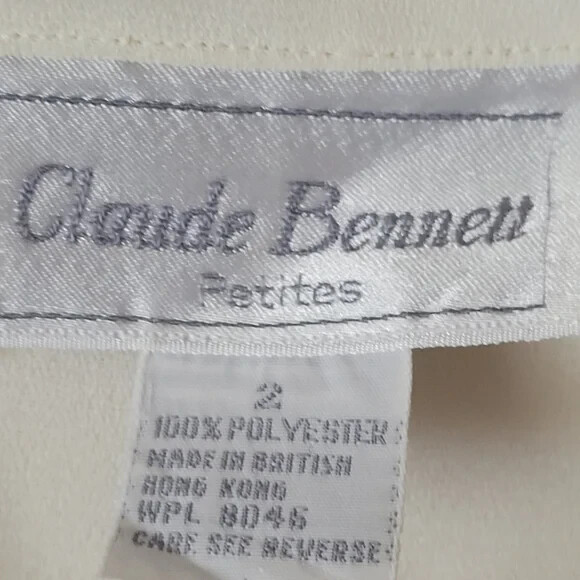 Claude Bennett Petites Button Front Shirt Double Patch Pockets Size 2
