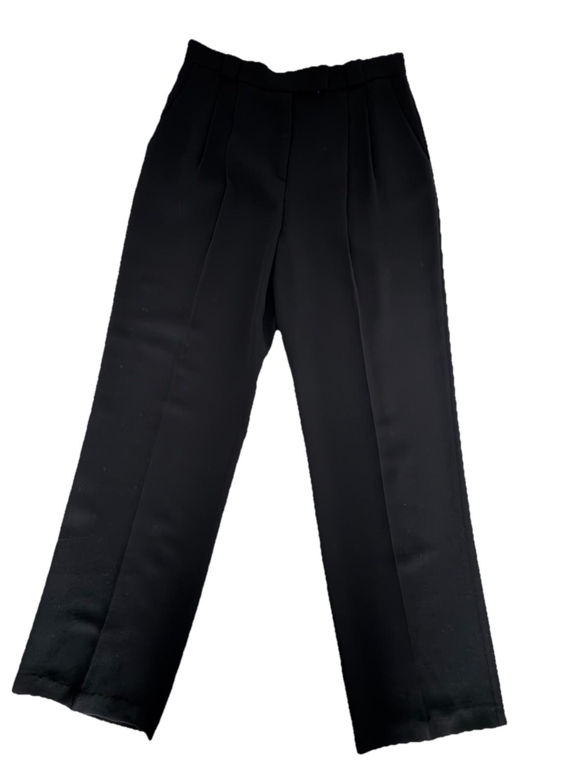 Vintage Escada Black Wool Pleated High Waist Trousers Pants Size 40 (US 12)