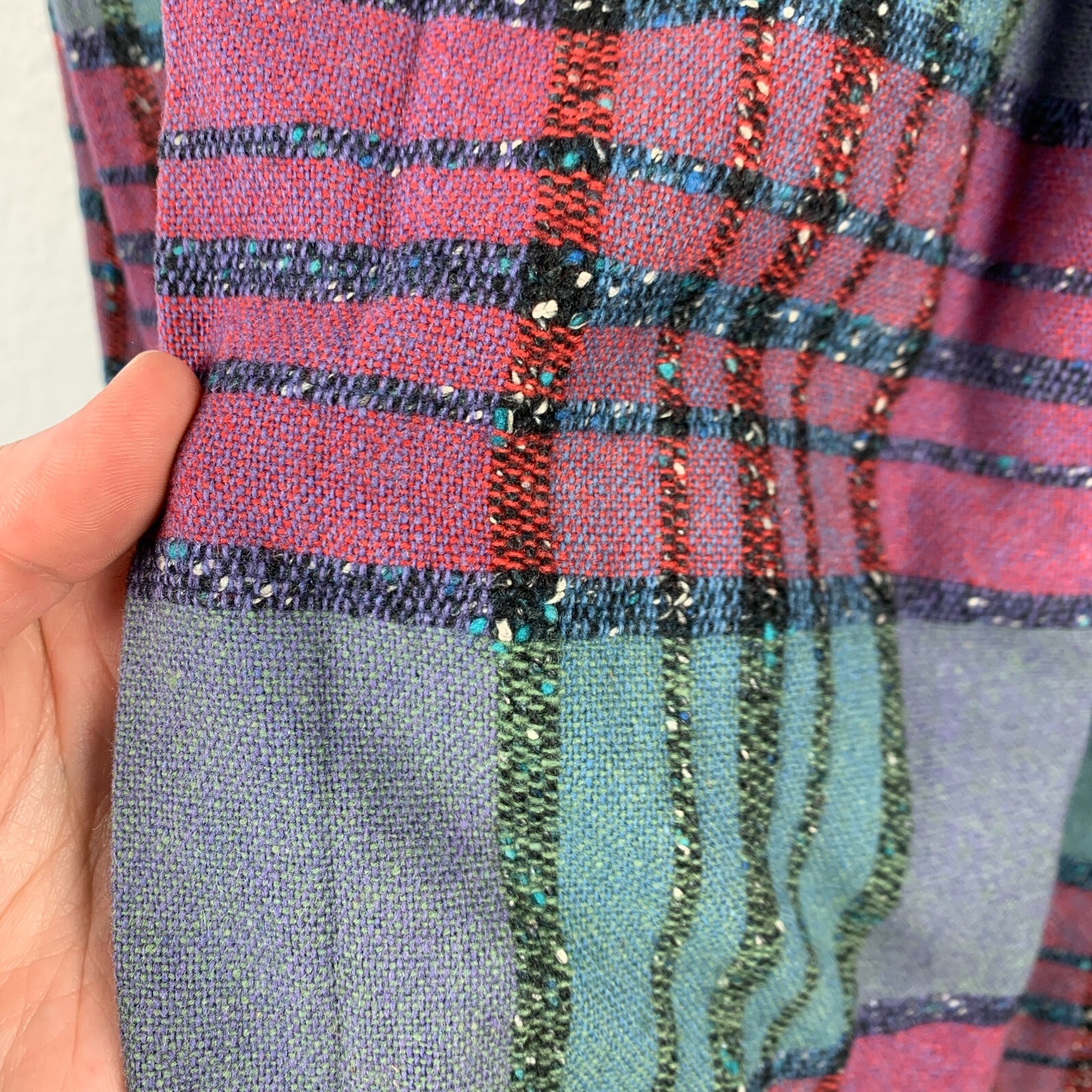 Vintage Catalina Inc Wool Silk Blend Midi Pleated Plaid Academia Skirt Size 10