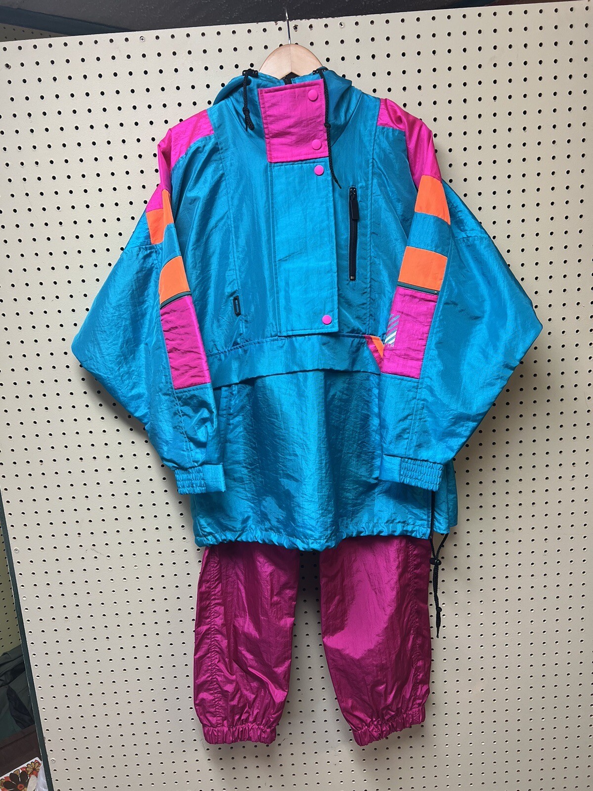 VTG Women’s Colorblock Pullover M SUNBUSTER Ski Jacket Nylon L Roffe Pants