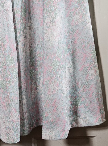 VTG Minerva Fashions Dress Women’s M/L Pastel Pink Green Floral Career Witchcore