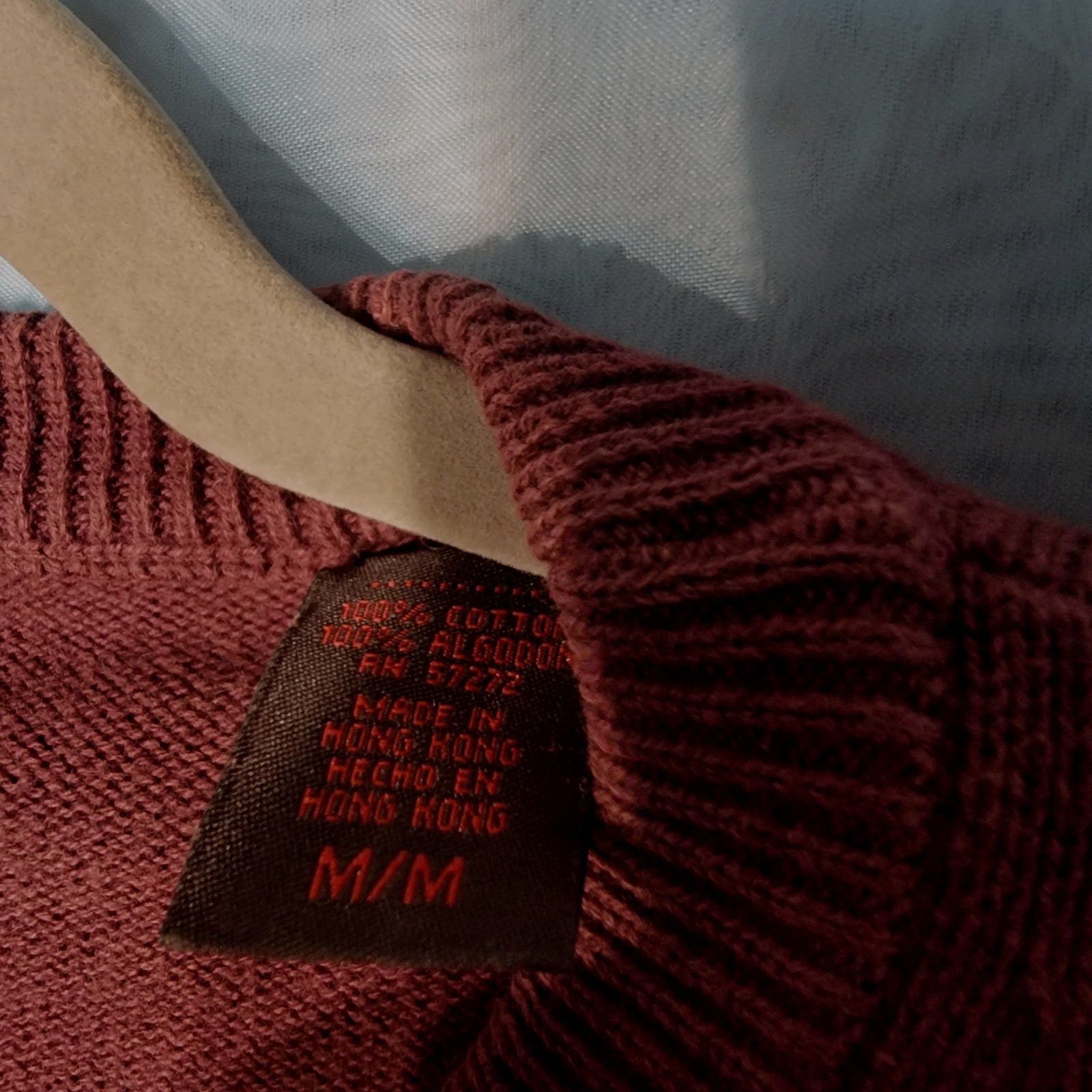 Vintage Perry Ellis Handknit Cotton Striped Sweater M