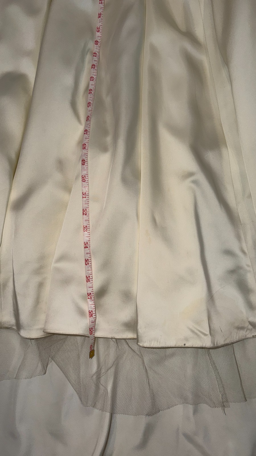 Vintage 1950s Ivory Silk Lace Off-White Wedding Dress XS XXS Long Sleeve Bridal