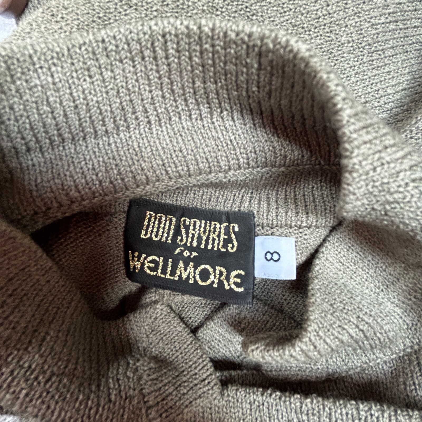 Vintage Don Sayres for Wellmore Double Breasted Knit Cardigan Sweater 8 Brown