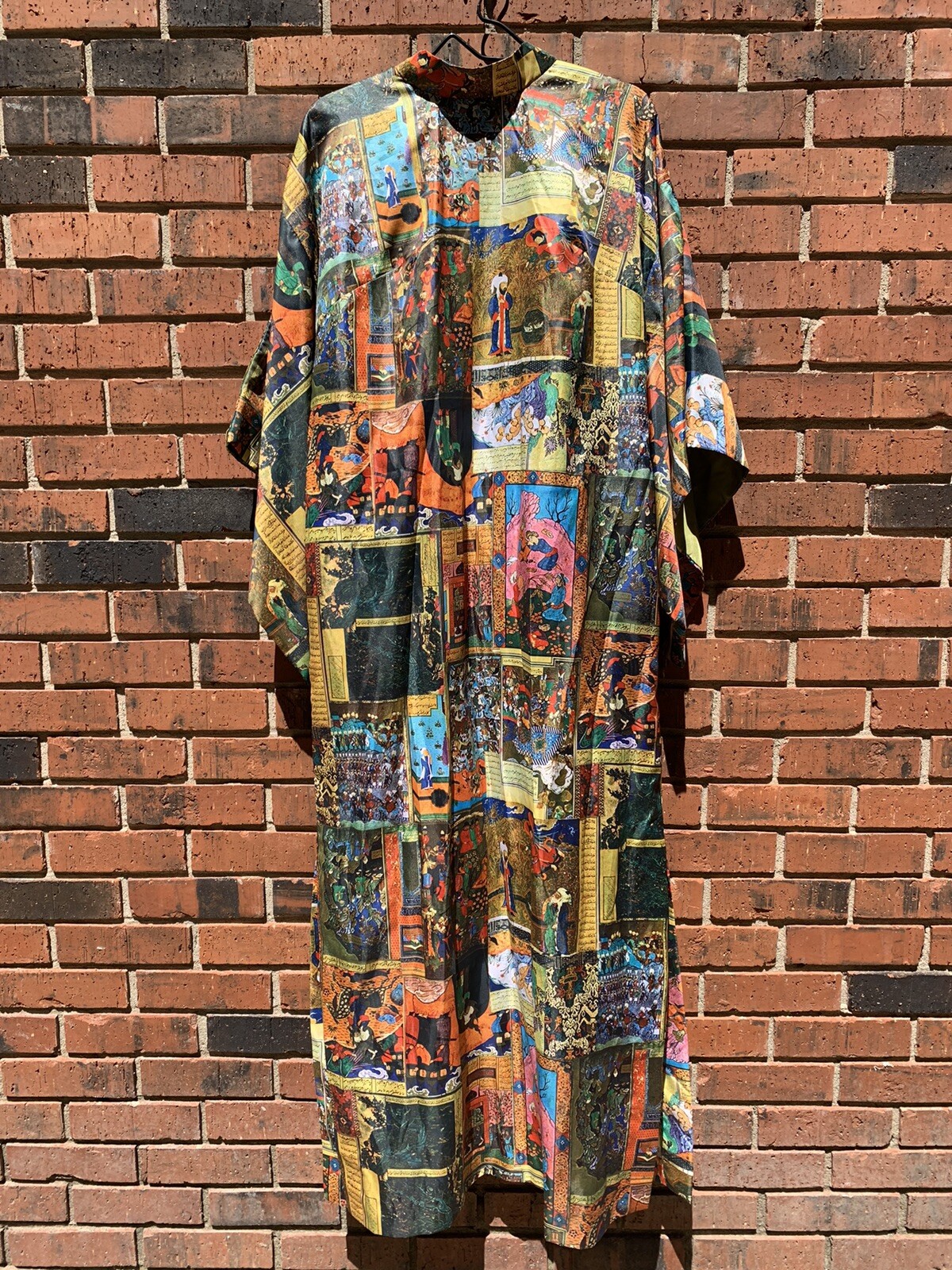 Waltah Clarke’s 60’s 70’s Kimono Sleeves Mod Hawaiian Dress Maxi Vintage MCM