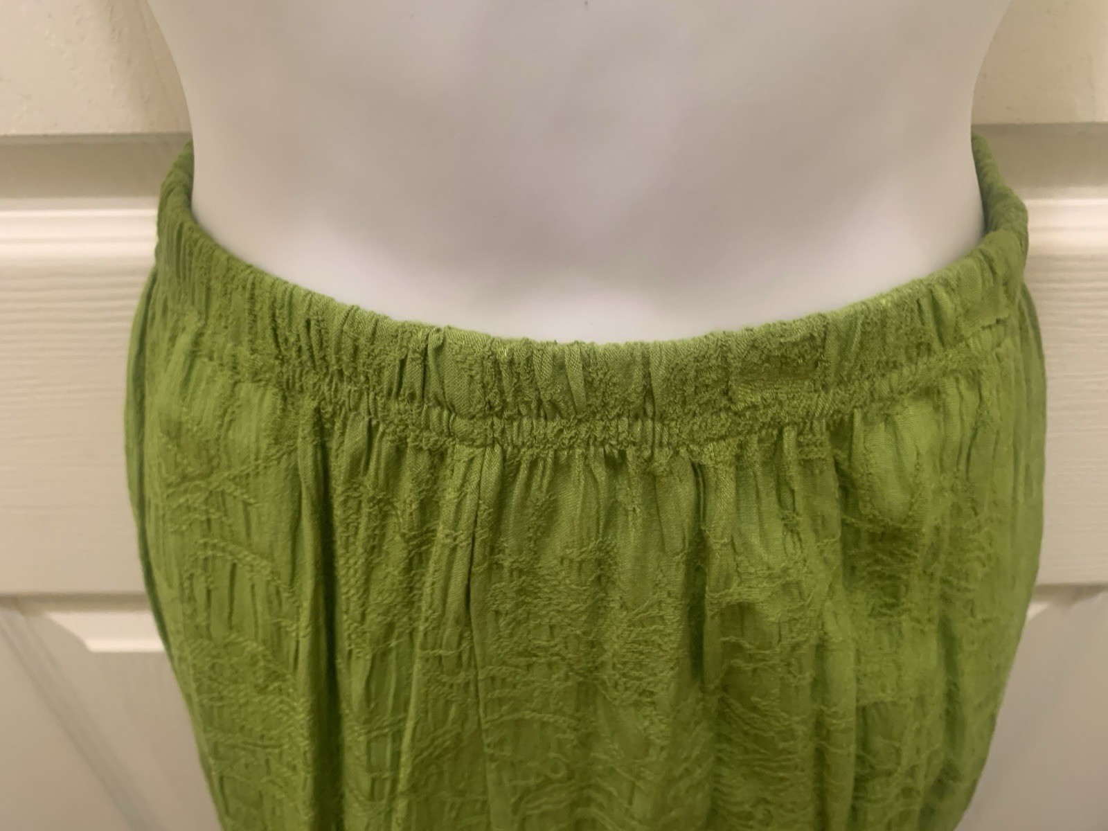 Skirt Top Outfit Set Size 16W Green Boho Earth Tone Comfort Modest Travel Work