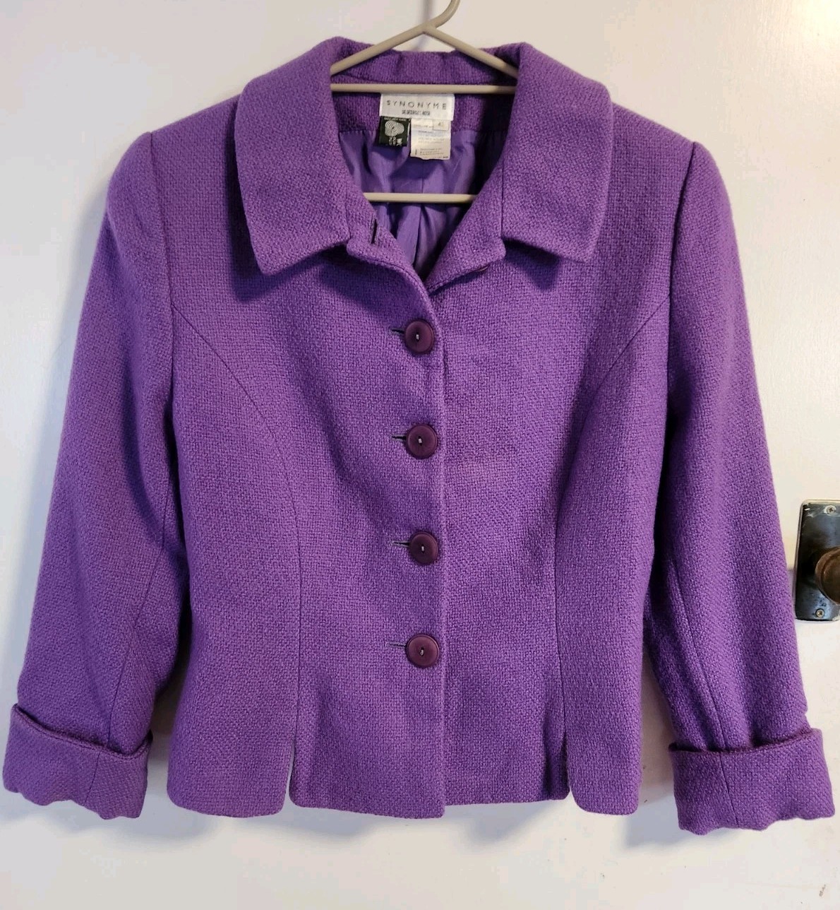 Synonyme by De Georges Rech womens vintage wool jacket size 42