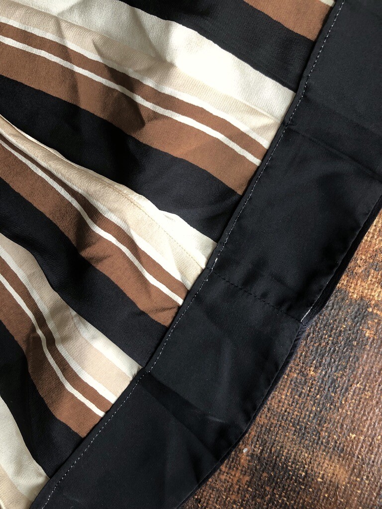 VTG ARNOLD SCAASI 100% SILK MINI DRESS BLACK BROWN FLORAL STRIPE MOD TWIGGY GUC