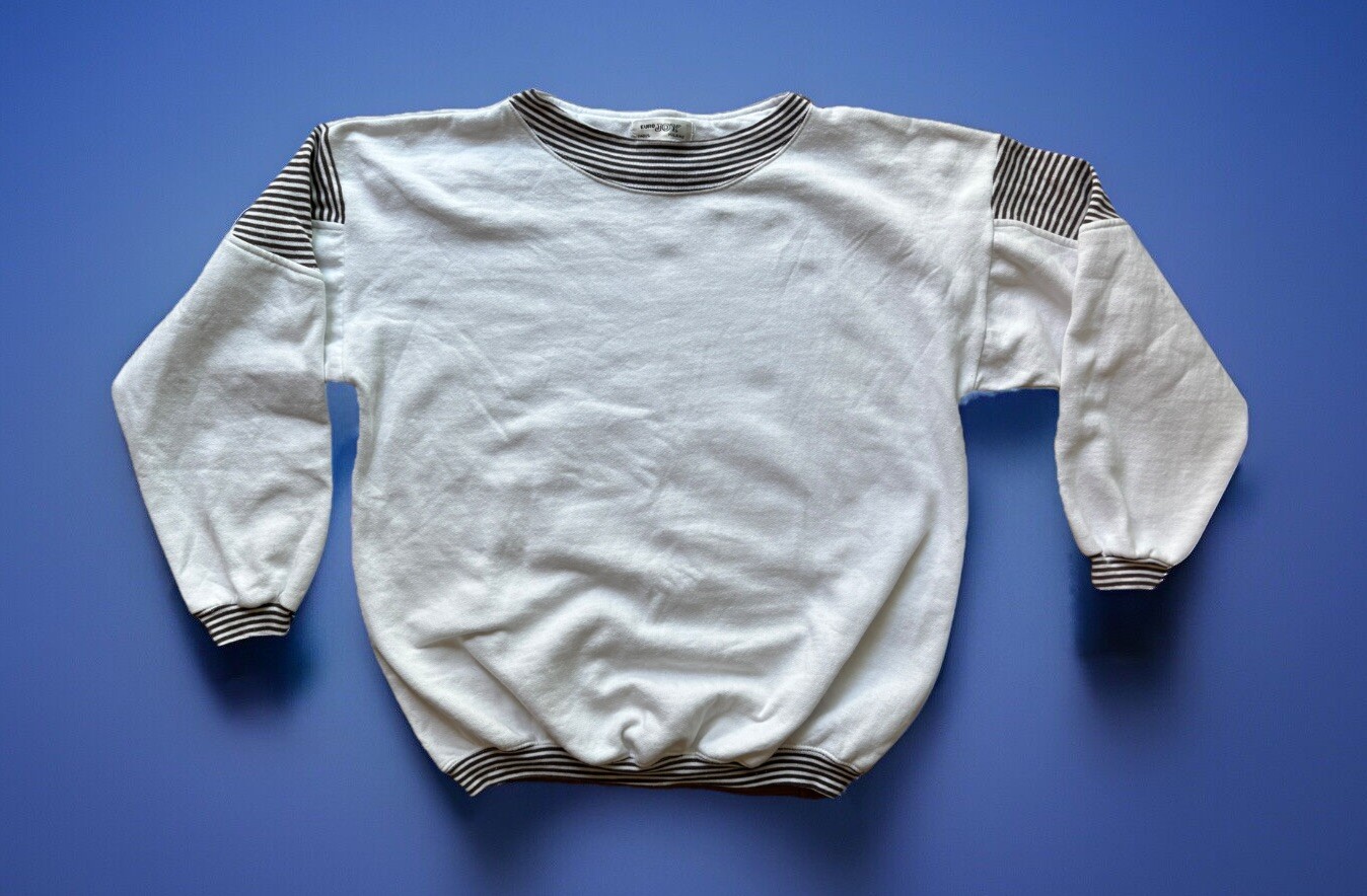 80s Euro Joy Yacht Club Style Sweatshirt.oversized Fit.boat Neck