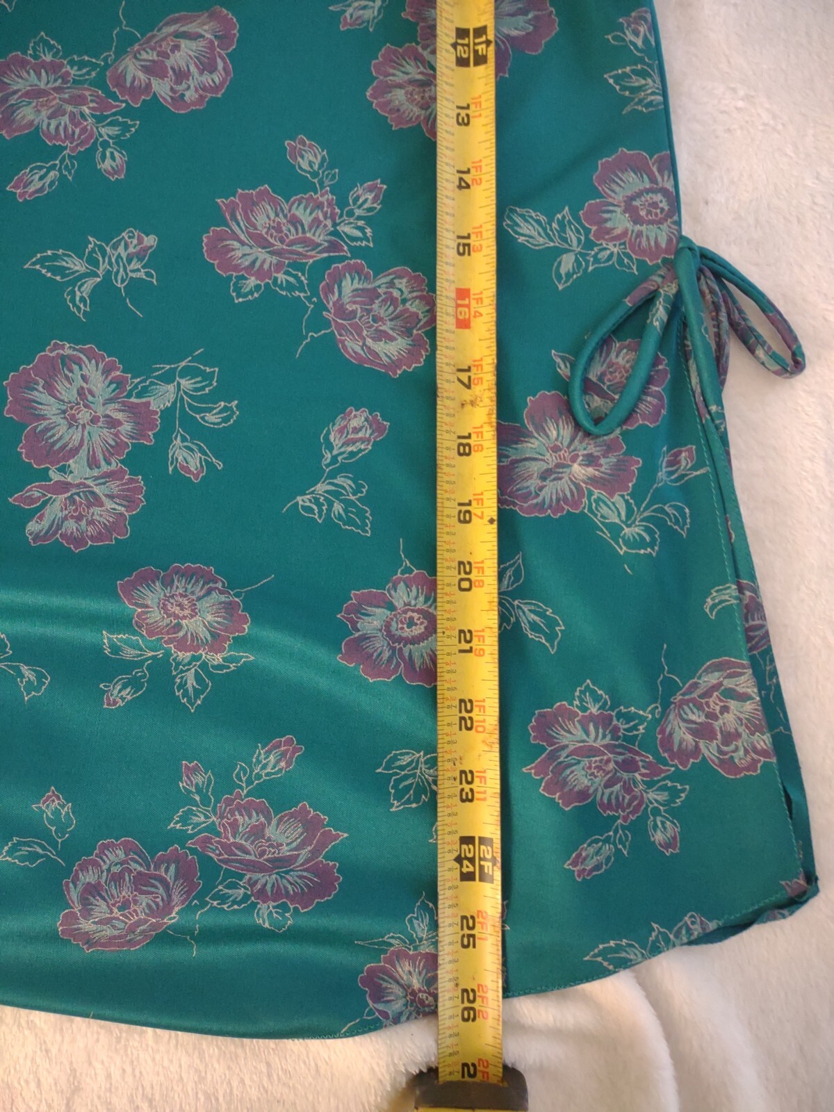 Vintage 70’S Ms. Sugar Teal & Purple Floral Two Piece Outfit Mrs. Roper Look