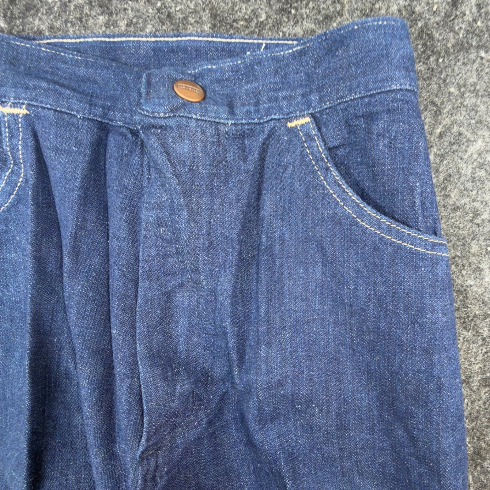 Maverick Vintage 70s Flare Jeans Juniors 9 Blue Cotton NWT Deadstock Made in USA