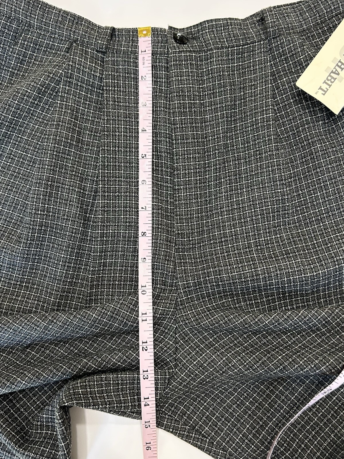 NOS VTG Grey Plaid Check High Waist Baggy Pleats Annie Hall Keaton Pants 28×28.5