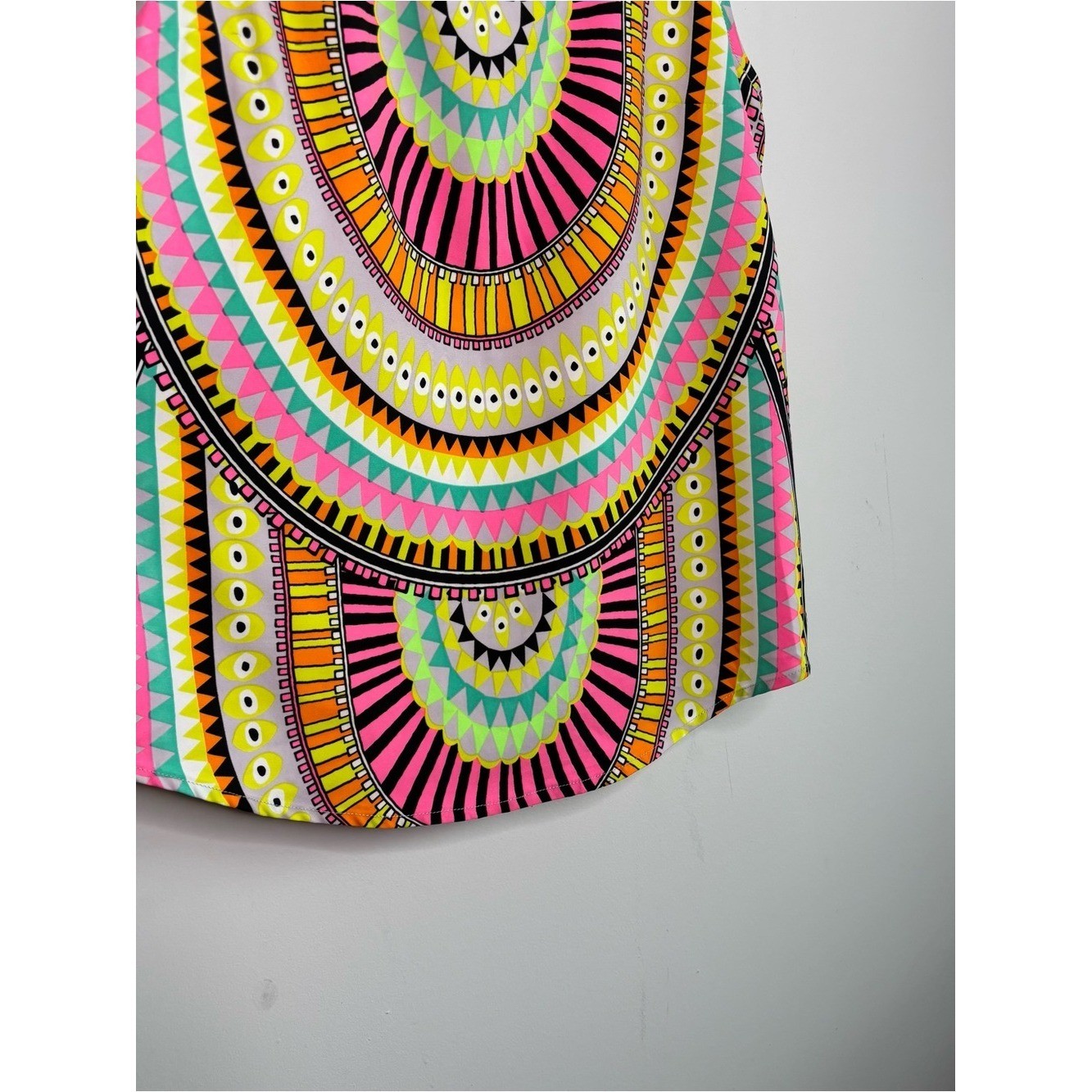Mara Hoffman Vintage Neon Geometric Tank Top Small Bohemian Festival Coachella