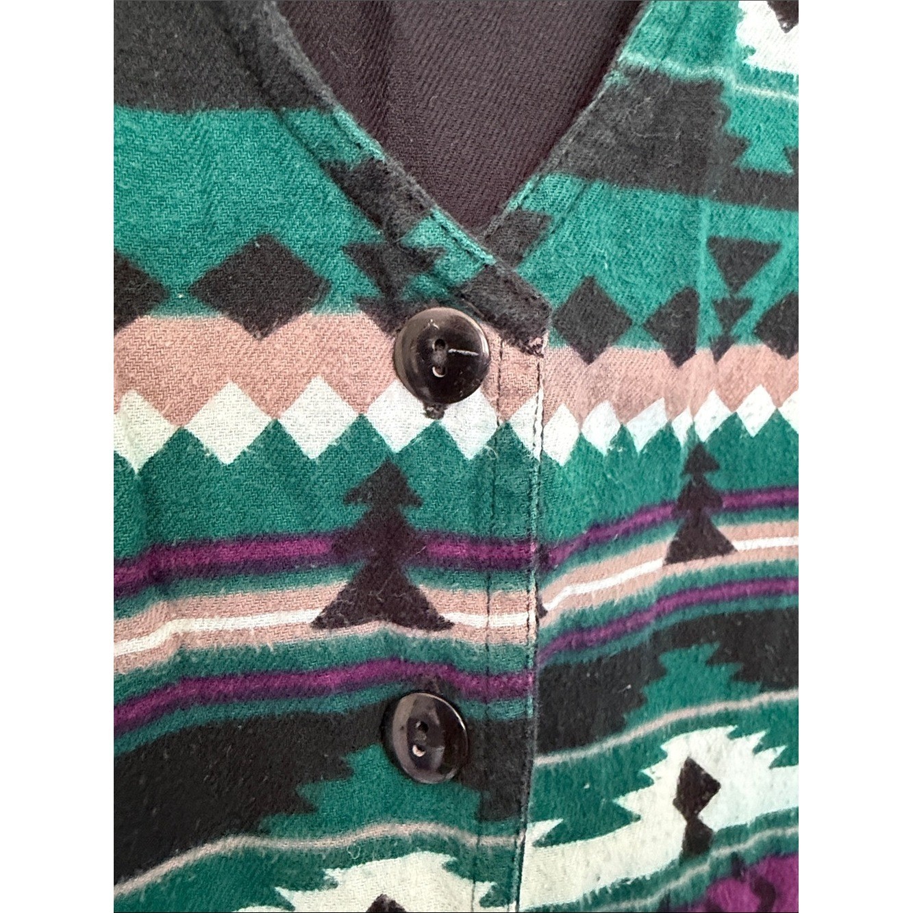 Vintage Women’s 90s Southwestern Indie Cowgirl Festival Geometric Print Vest Med