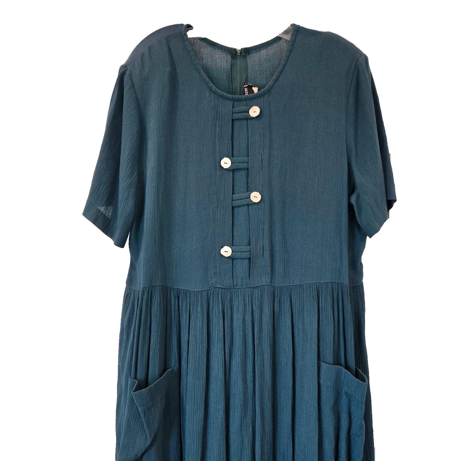 Womens L Molly Malloy Dress Cottagecore Detailed Beauty Prairie Comfort Pockets