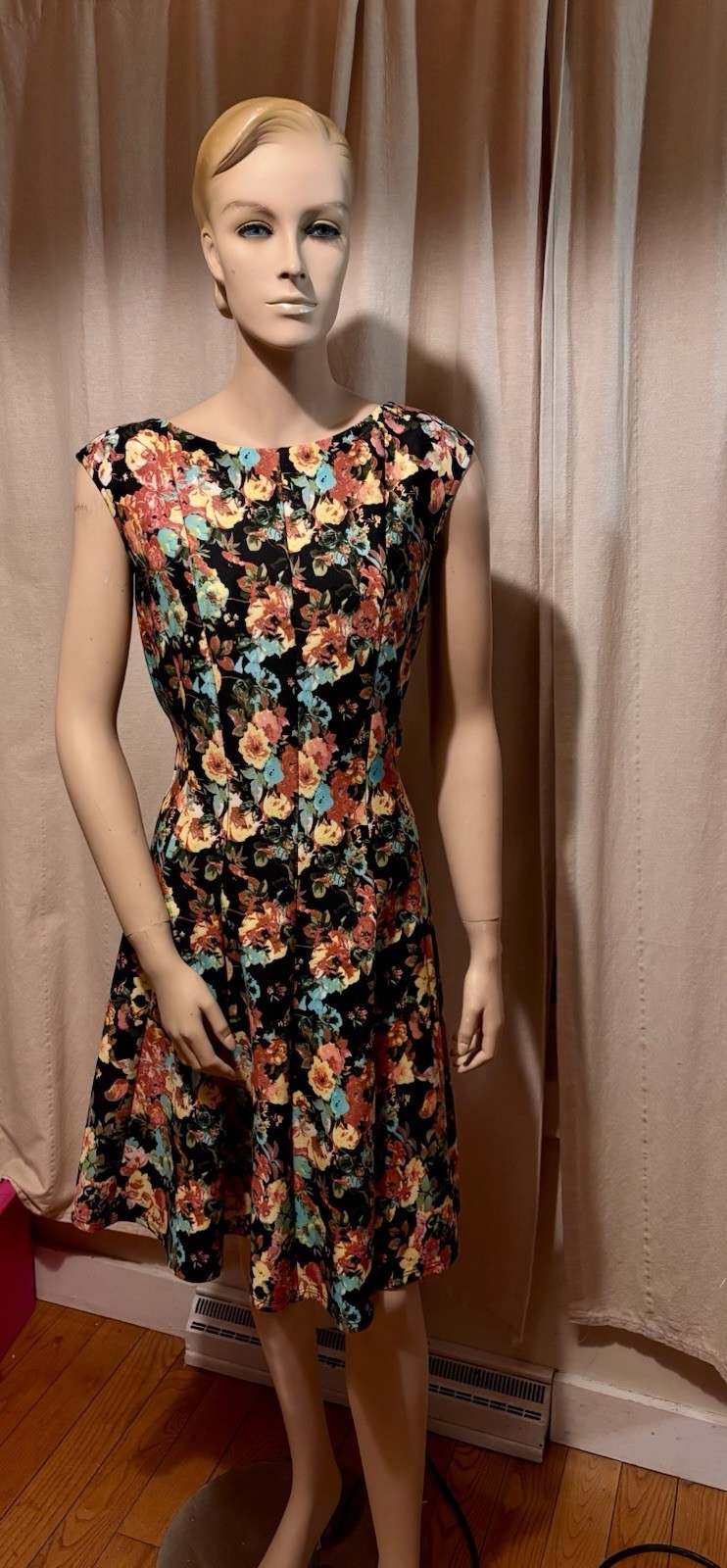 Vintage Floral Princess Style Dress By Gabby Made In Vietnam M