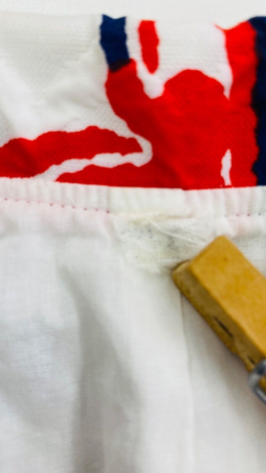 Vintage 1970s white mini skirt vest top dress suit outfit set, red blue XS