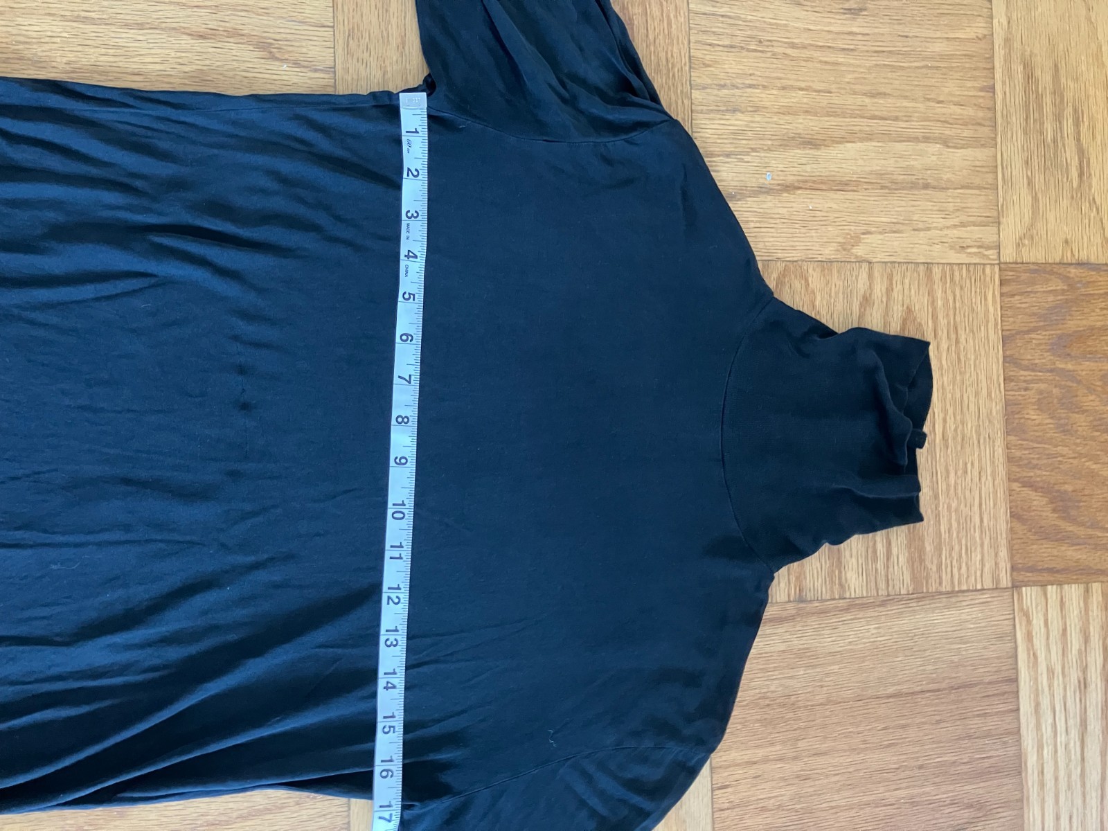 Vintage Lands’ End Silk Base Layer Shirt Women’s M Black Turtleneck Lightweight