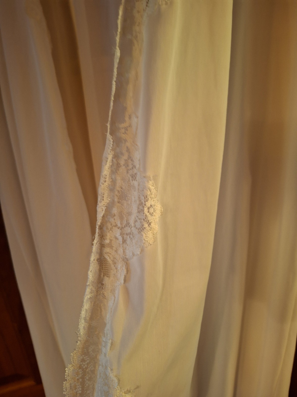 Vintage Charmode Robe White Sheer Sears & Roebuck Lace