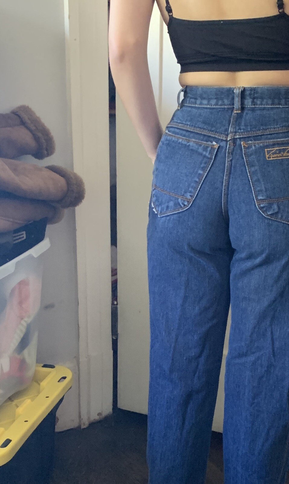 Vintage Gloria Vanderbilt Murjani Jeans PAINTER PANTS High Waist Juniors Size 3