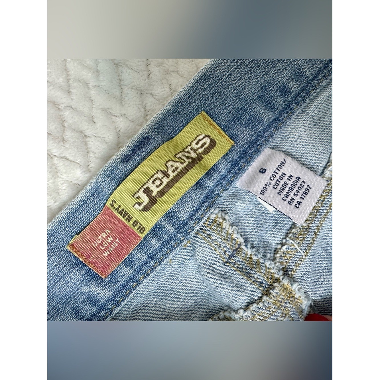 Old Navy Light Blue Distressed Denim Mini Skirt Y2K style