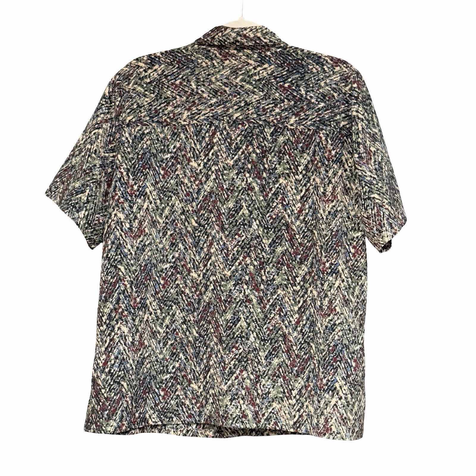 Vintage Donnkenny Short Sleeve Blouse 80’s 90’s Abstract Print Button Down