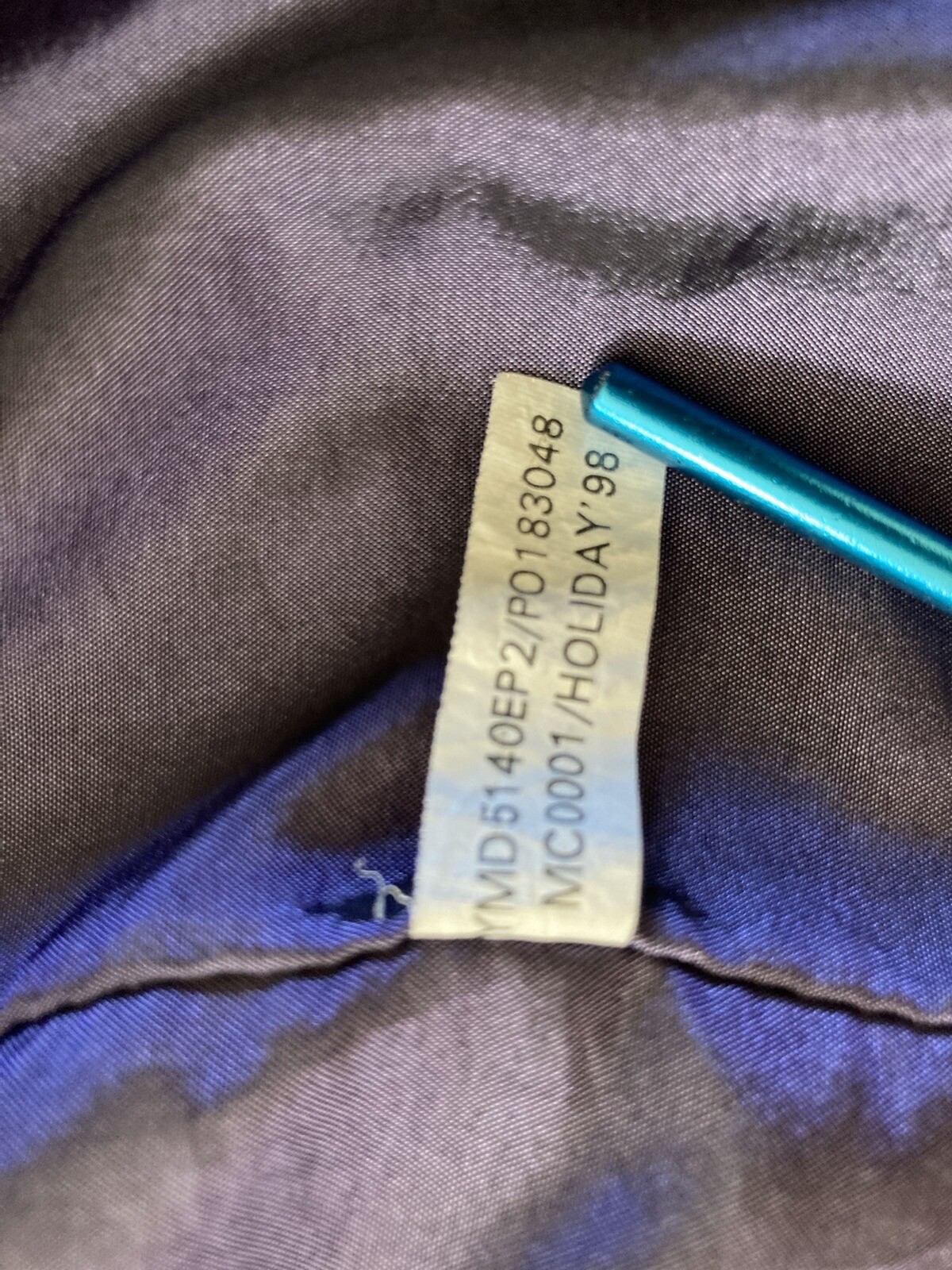 Vintage Y2K Women’s Jacket Large Iridescent Purple Drawstring Lavon Holiday ‘98